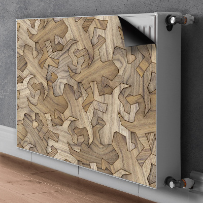 Aimant cache radiateur Gecko de motif en bois