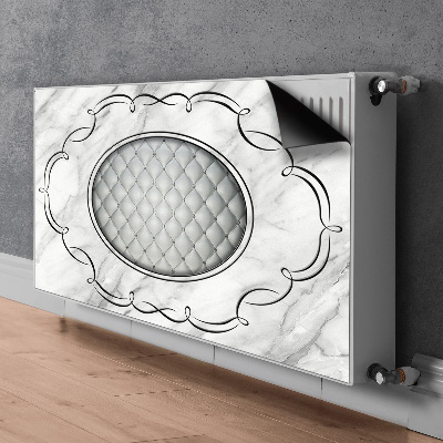 Cache radiateur déco Motif matelassé sur le marbre