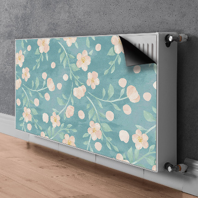 Cache radiateur déco Fleurs pastel