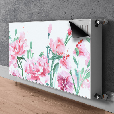 Cache radiateur déco Fleurs roses