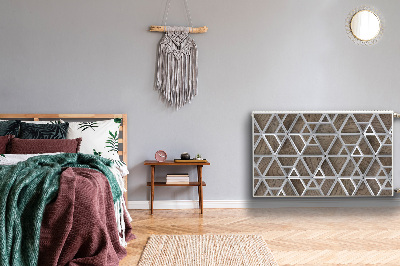 Tapis de radiateur décoratif Motif métallique sur le bois