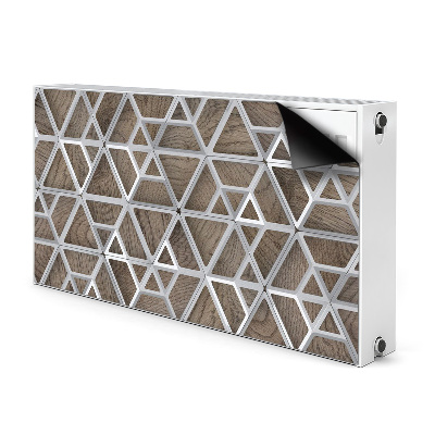 Tapis de radiateur décoratif Motif métallique sur le bois