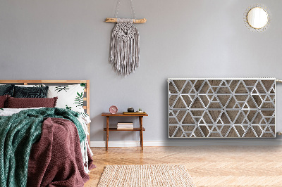 Tapis de radiateur décoratif Motif métallique sur le bois