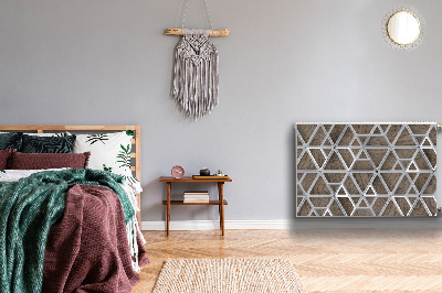 Tapis de radiateur décoratif Motif métallique sur le bois