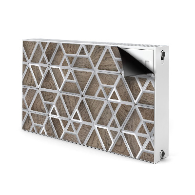 Tapis de radiateur décoratif Motif métallique sur le bois