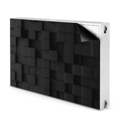Tapis magnétique pour radiateur Cubes 3d noirs