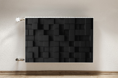 Tapis magnétique pour radiateur Cubes 3d noirs
