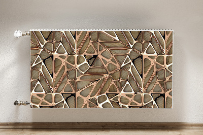 Tapis de radiateur décoratif Bois en maille en cuivre