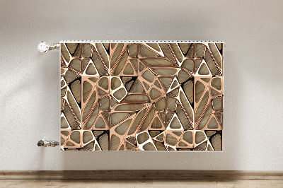 Tapis de radiateur décoratif Bois en maille en cuivre