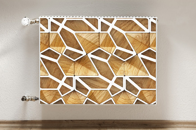 Tapis magnétique pour radiateur Motif en bois