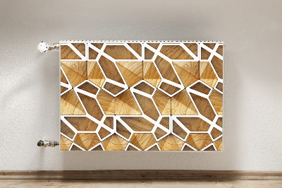 Tapis magnétique pour radiateur Motif en bois