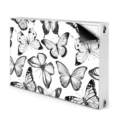 Tapis de radiateur décoratif Papillon noir et blanc