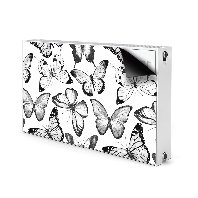 Tapis de radiateur décoratif Papillon noir et blanc