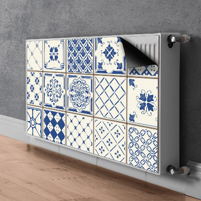 Aimant cache radiateur Carreaux bleus