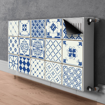 Aimant cache radiateur Carreaux bleus