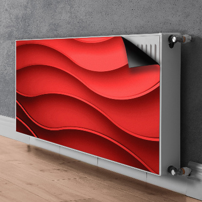 Cache radiateur déco Abstraction rouge