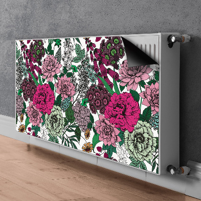 Cache radiateur déco Fleurs vintage