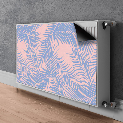 Tapis de radiateur décoratif Feuilles bleues