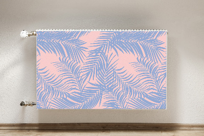 Tapis de radiateur décoratif Feuilles bleues