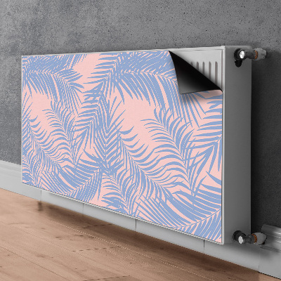 Tapis de radiateur décoratif Feuilles bleues