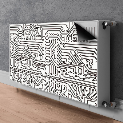 Cache radiateur déco Circuit intégré