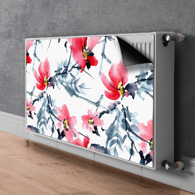 Aimant cache radiateur Motif de fleurs