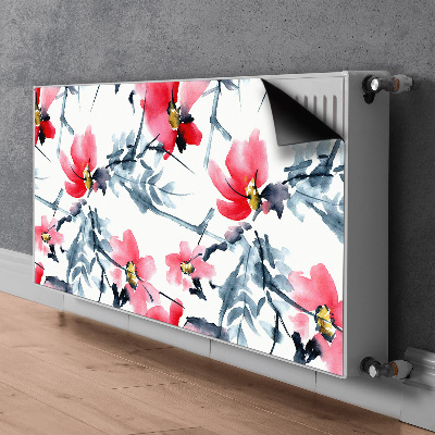 Aimant cache radiateur Motif de fleurs