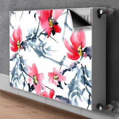 Aimant cache radiateur Motif de fleurs