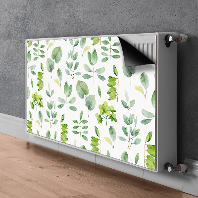 Aimant décoratif pour radiateur Feuilles vertes