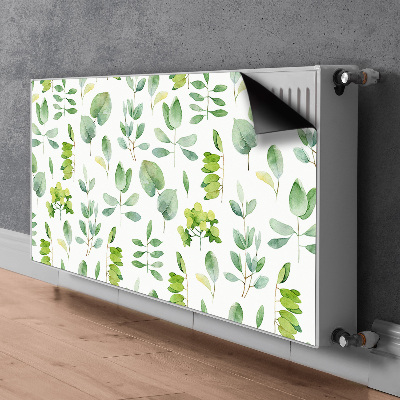 Aimant décoratif pour radiateur Feuilles vertes