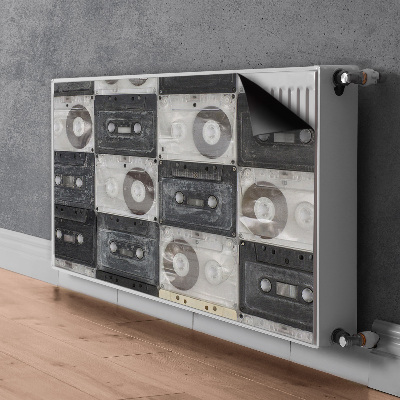 Cache radiateur déco Vieilles cassettes