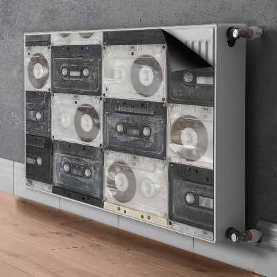 Cache radiateur déco Vieilles cassettes