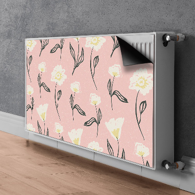 Tapis magnétique pour radiateur Fleurs délicates