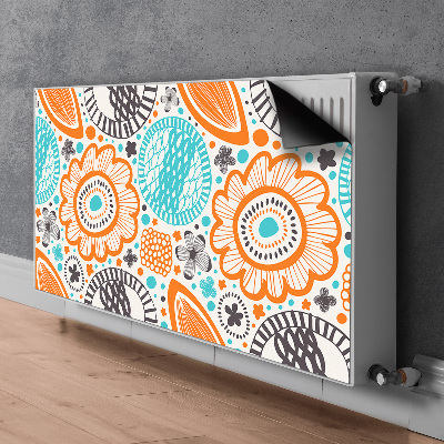 Cache radiateur déco Fleurs pastel