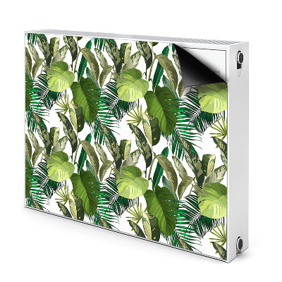 Cache radiateur déco Feuilles tropicales