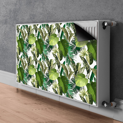 Cache radiateur déco Feuilles tropicales