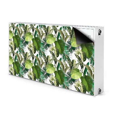 Cache radiateur déco Feuilles tropicales