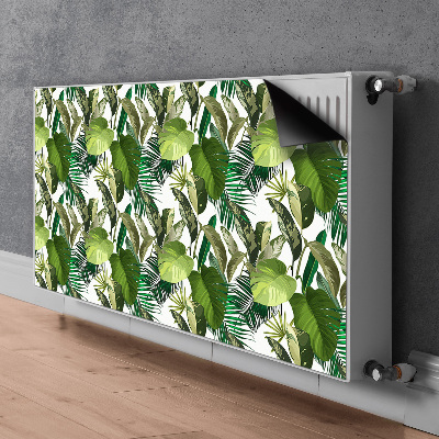 Cache radiateur déco Feuilles tropicales