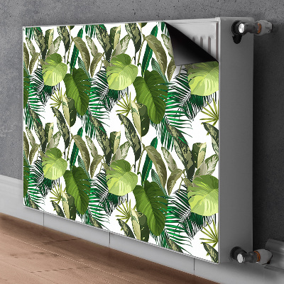 Cache radiateur déco Feuilles tropicales