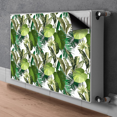 Cache radiateur déco Feuilles tropicales