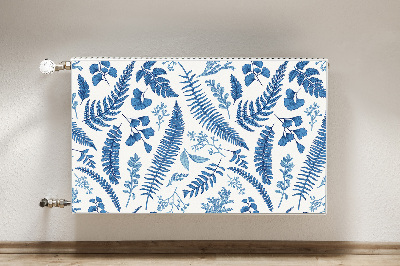 Tapis de radiateur décoratif Fougères bleues