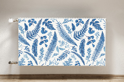 Tapis de radiateur décoratif Fougères bleues