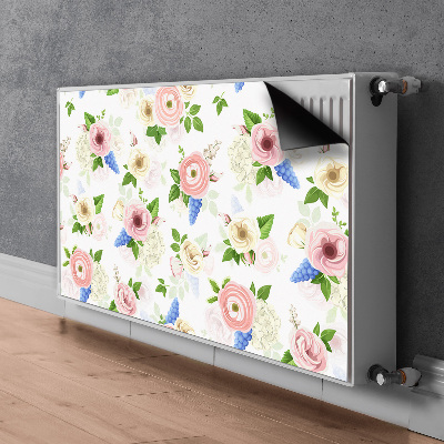 Cache radiateur déco Fleurs dessinées