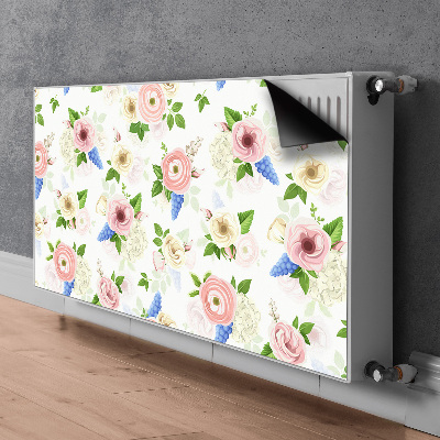 Cache radiateur déco Fleurs dessinées