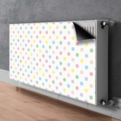 Un tapis avec un imprimé radiateur Points colorés