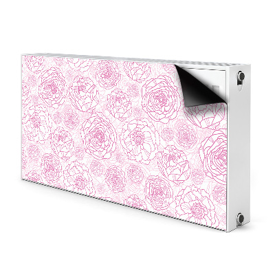 Cache radiateur déco Fleurs roses