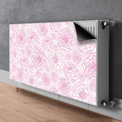 Cache radiateur déco Fleurs roses