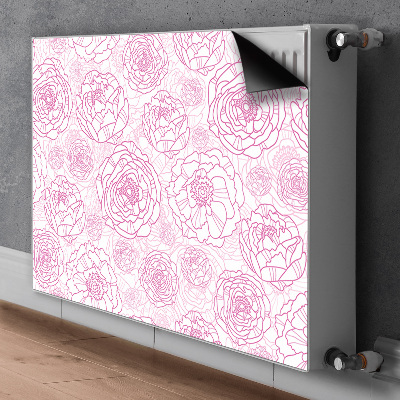 Cache radiateur déco Fleurs roses