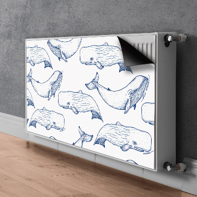 Tapis de radiateur décoratif Baleine bleue