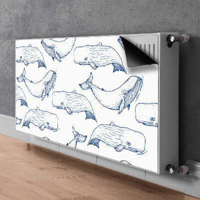 Tapis de radiateur décoratif Baleine bleue